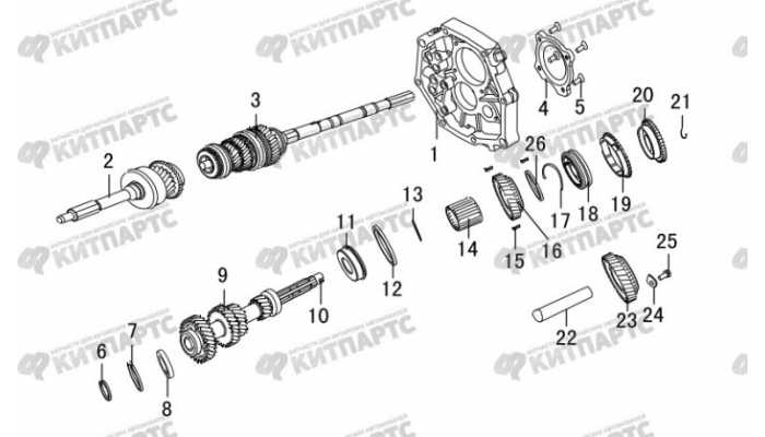 Вал КПП промежуточный Great Wall DW Hower H5